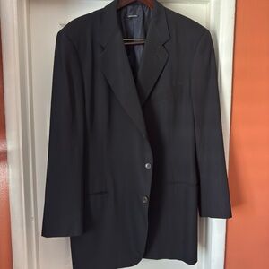 GIORGIO ARMANI Black Label "Borgonuovo 21" Silk-Wool Blazer - Made in Italy